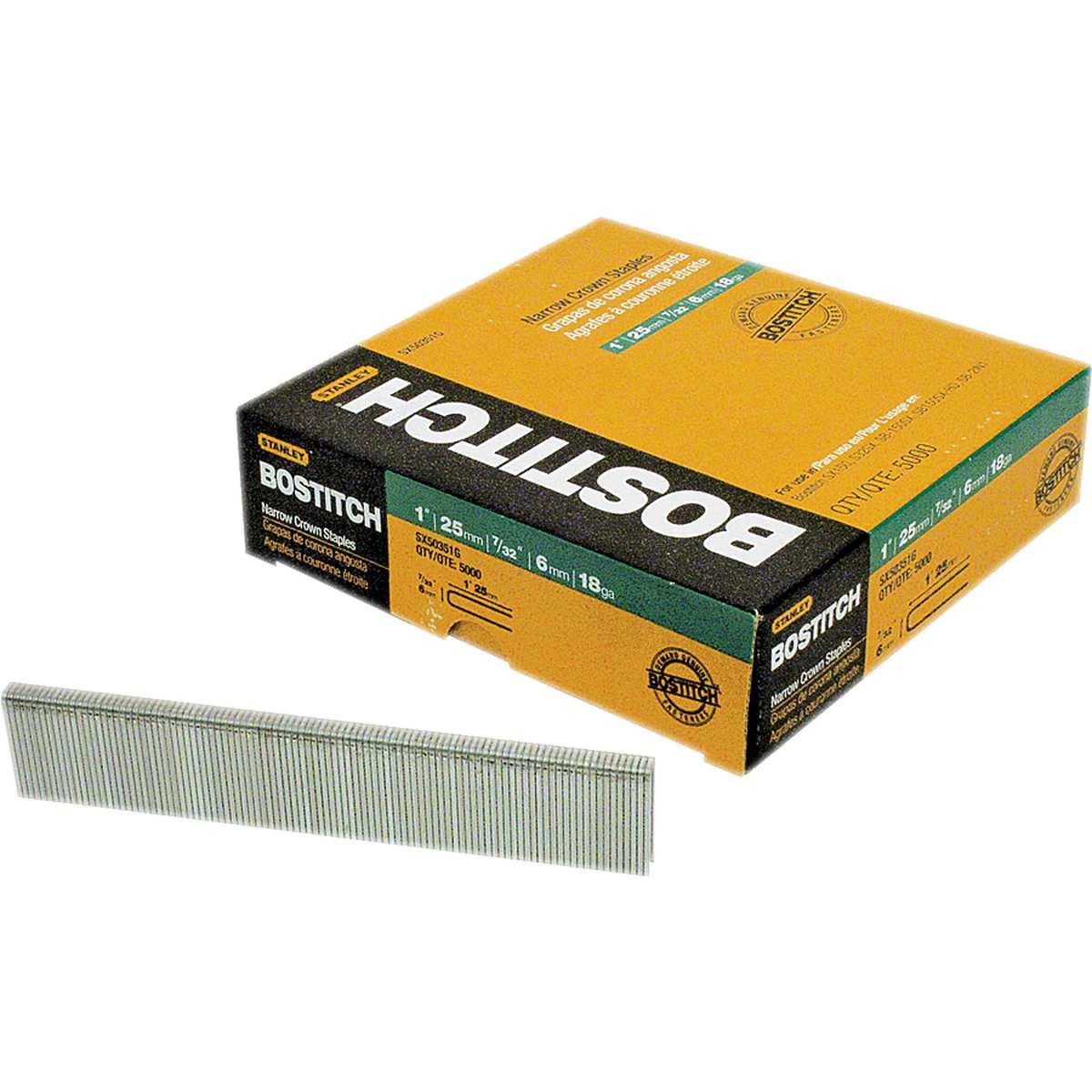 NARROW CROWN STAPLE 1" 18GA
