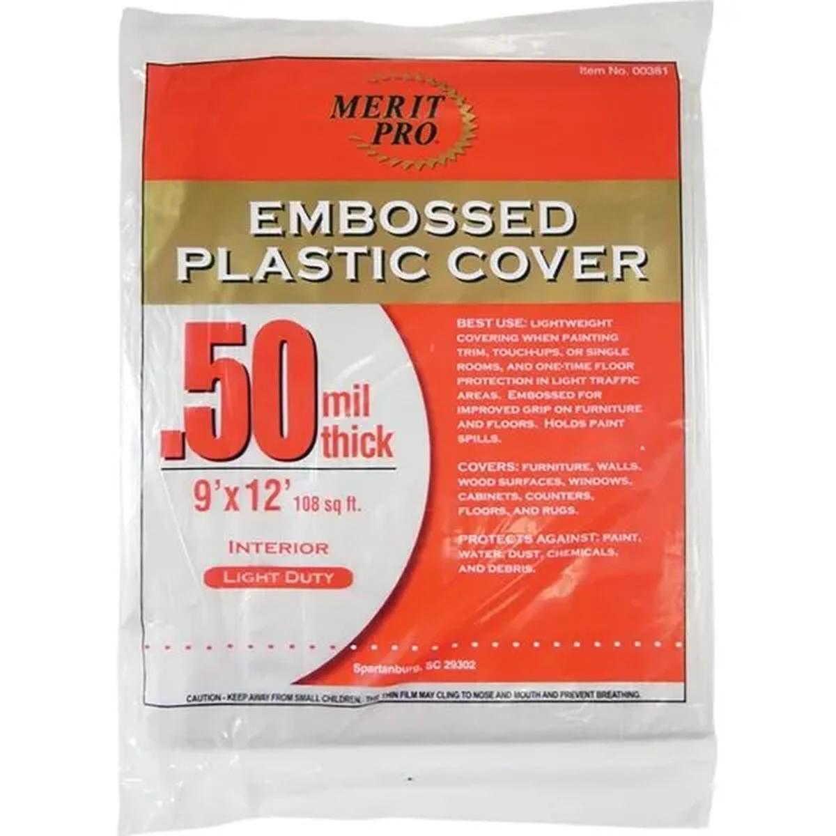 9-ft x 12-ft 0.5 Mil Plastic Drop Cloth