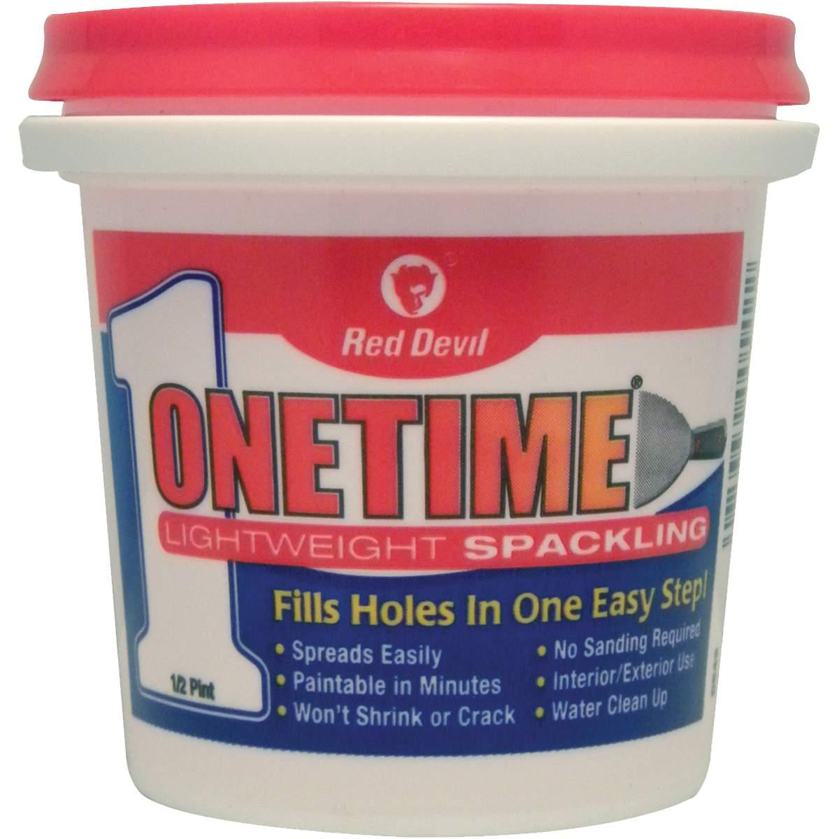 Red Devil 0542 Lightweight Spackling, White, 0.5 pt Tub