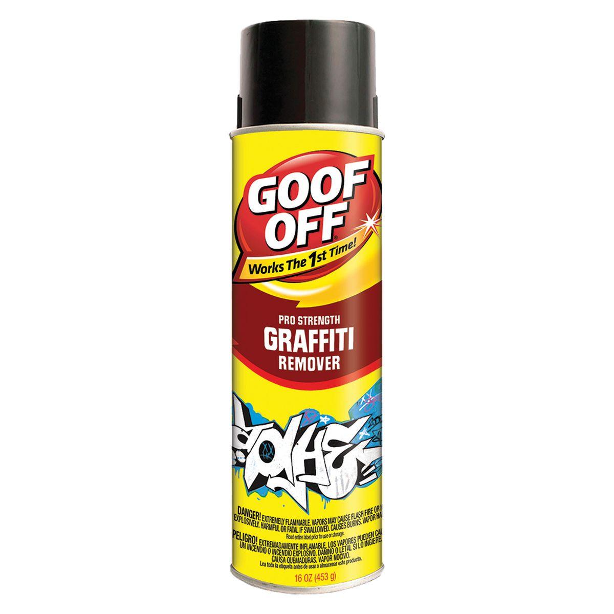 Goof Off FG673 Graffiti Remover, Liquid, Aromatic, Clear, 16 oz Aerosol Can
