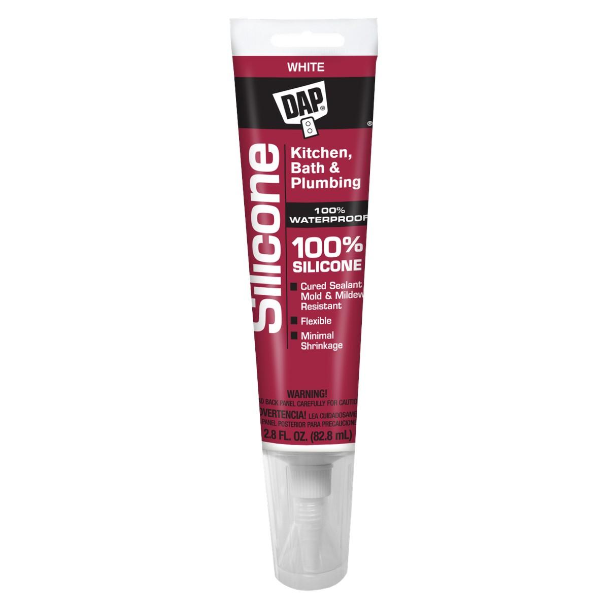 3 oz White Silicone Sealant Tube Flexible Waterproof Silicone Caulk