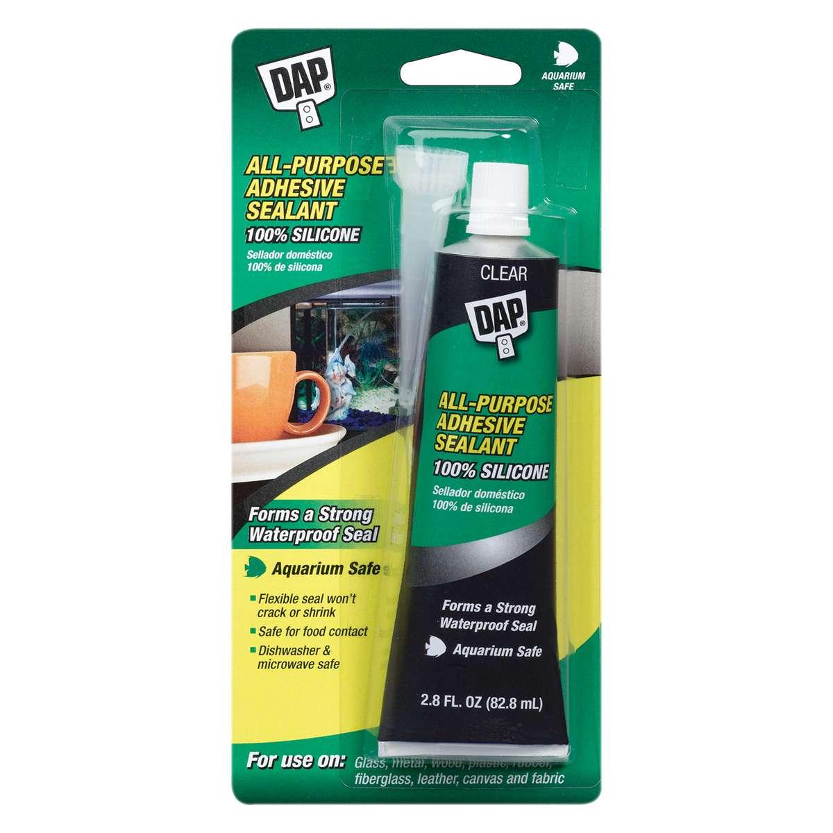 DAP 7079800755 Adhesive Sealant, Clear, 2.8 oz Tube