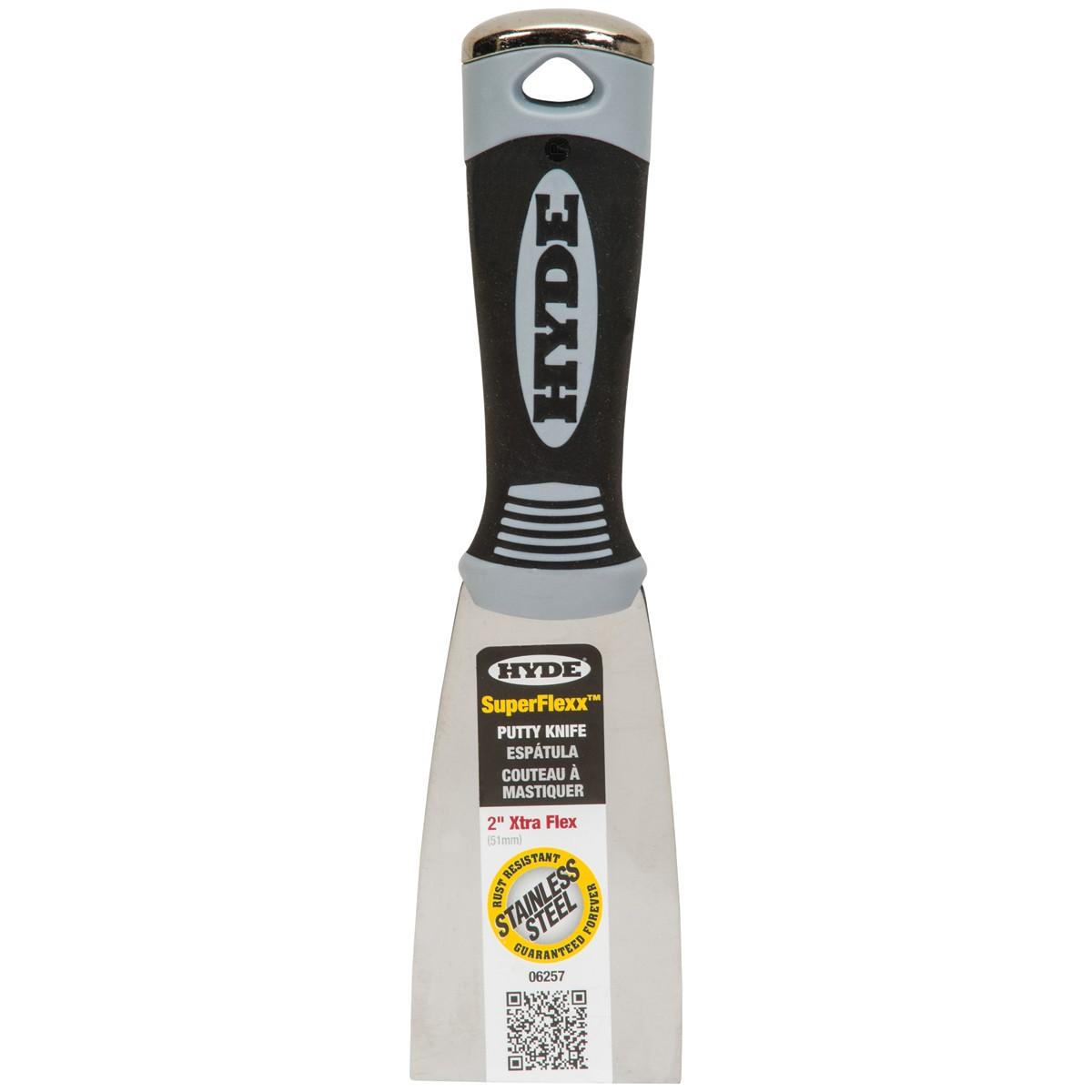 Flexible Putty Knife, 2 in Stainless Steel Blade