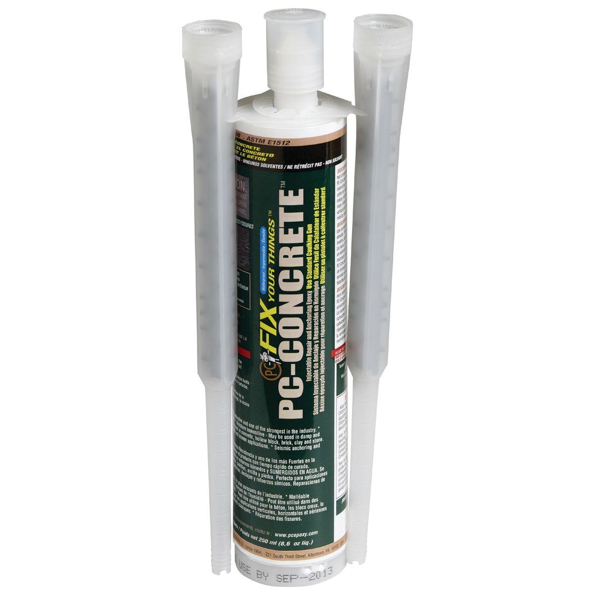 Protective Coating PC-Concrete 72561 2-Part Epoxy Adhesive, White, Paste, 250 mL Cartridge