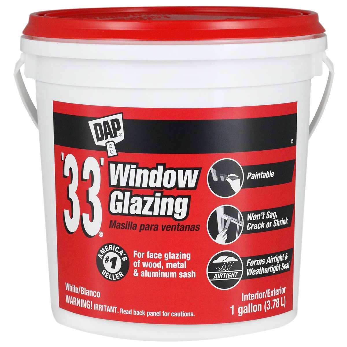DAP 33 WHITE GLAZING GALLON