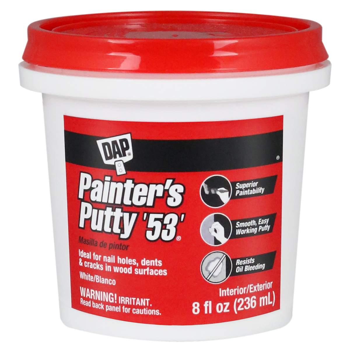 DAP PAINTERS PUTTY WHITE 1/2 PNT