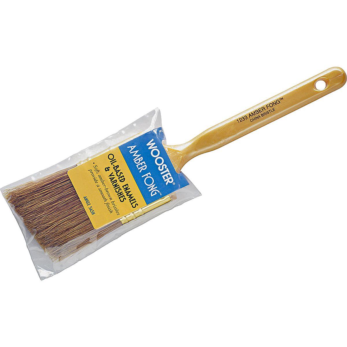 2-in Amber Fong Brown China Bristle Angle Sash Paint Brush