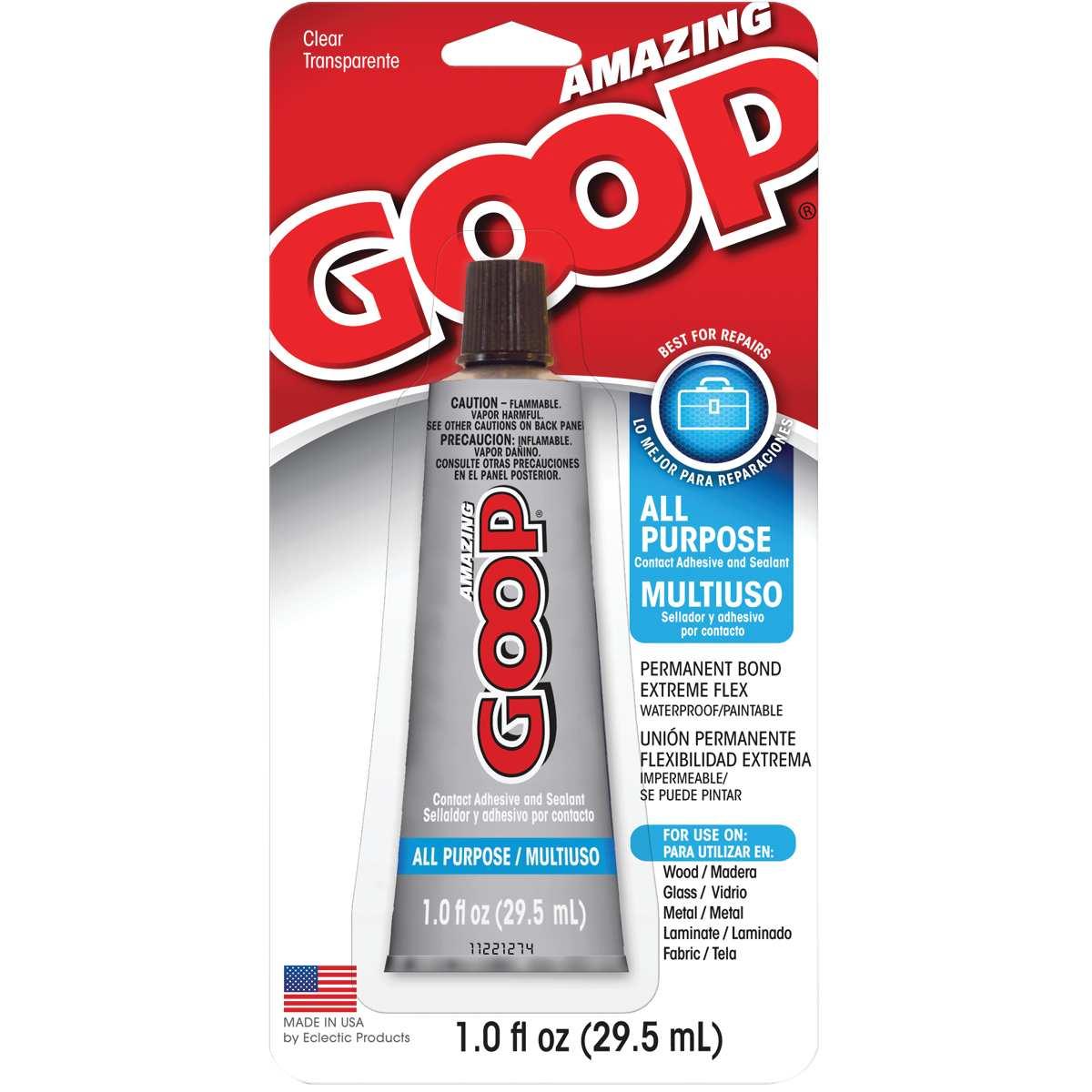 Amazing Goop 140231 All-Purpose Adhesive, Liquid, Clear, 1 oz Tube