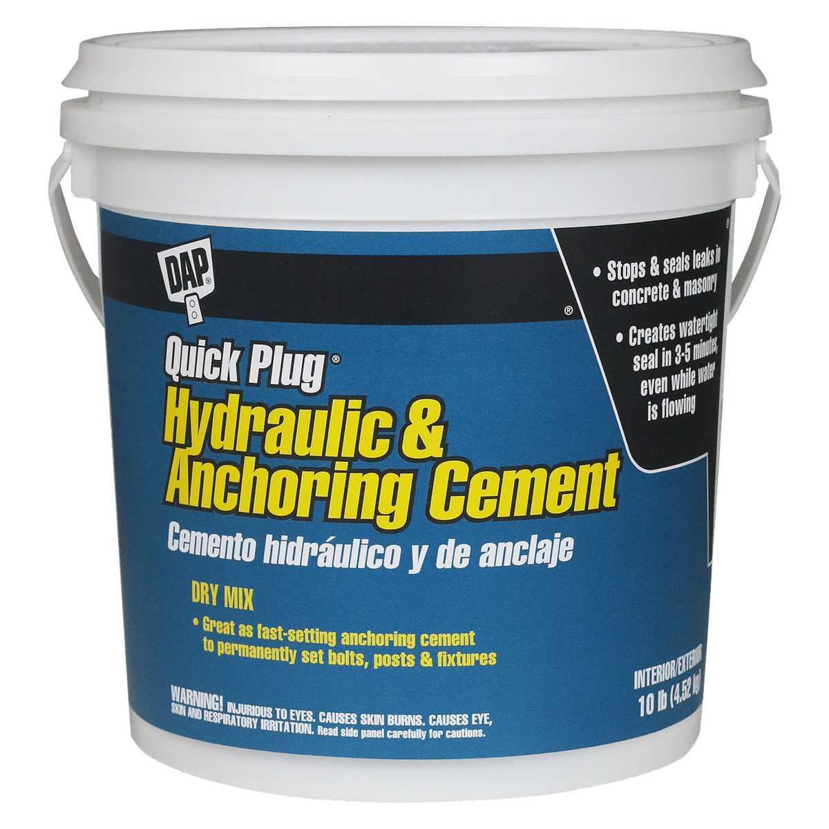 DAP 14090 Hydraulic and Anchoring Cement, Powder, Gray, 28 days Curing, 10 lb Pail