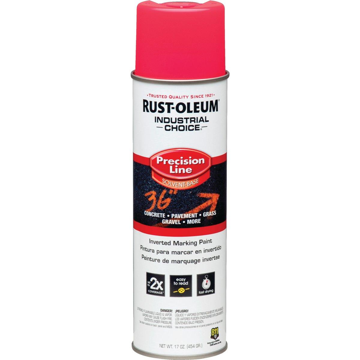 Industrial Choice 1661838 Inverted Marking Spray Paint, Gloss, Fluorescent Pink, 17 oz Can