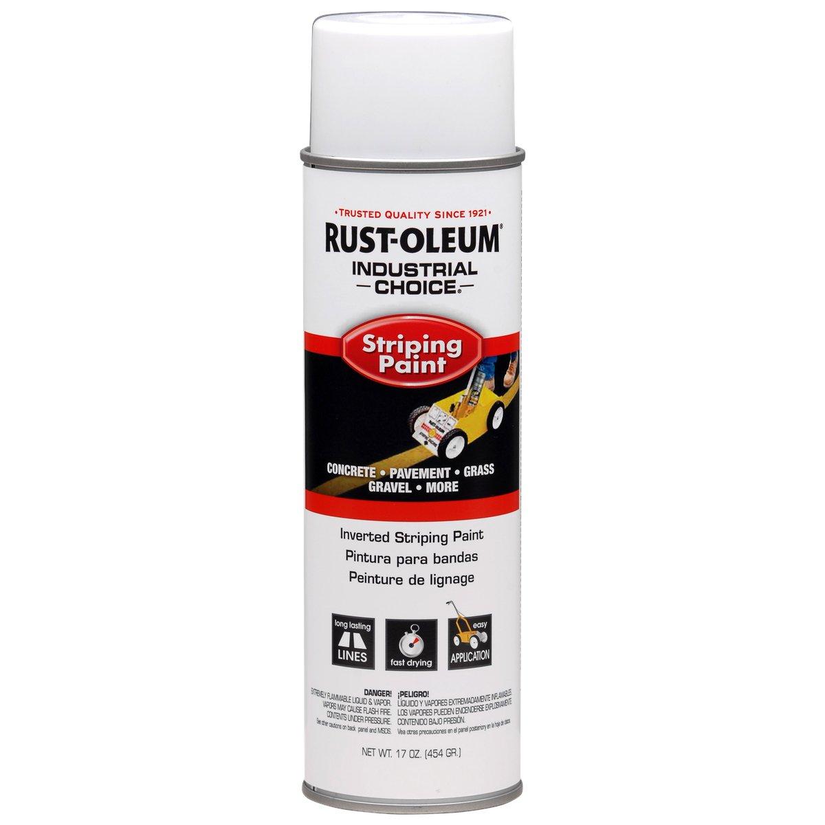 Rust-Oleum 1691838 Inverted Marking Spray Paint, Flat/Matte, White, 18 oz, Can