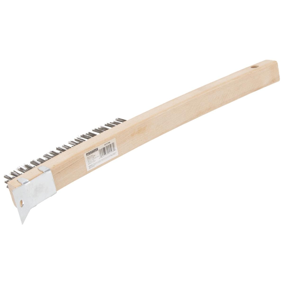 ProSource WB01319S Wire Brush with Scraper, 5-7/8 in L Brush, 5/8 in W Brush, Metallic Bristle, 1-1/2 in L Trim Alt #1