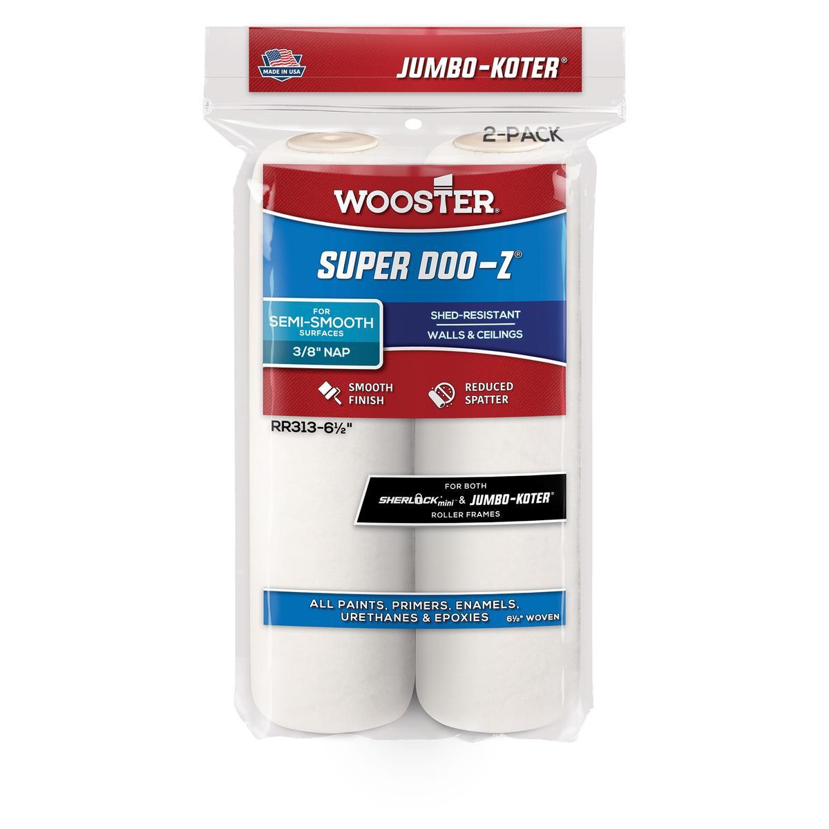 6-1/2-in x 3/8-in Jumbo Koter Pro Doo Z Paint Roller Covers 2 Pack