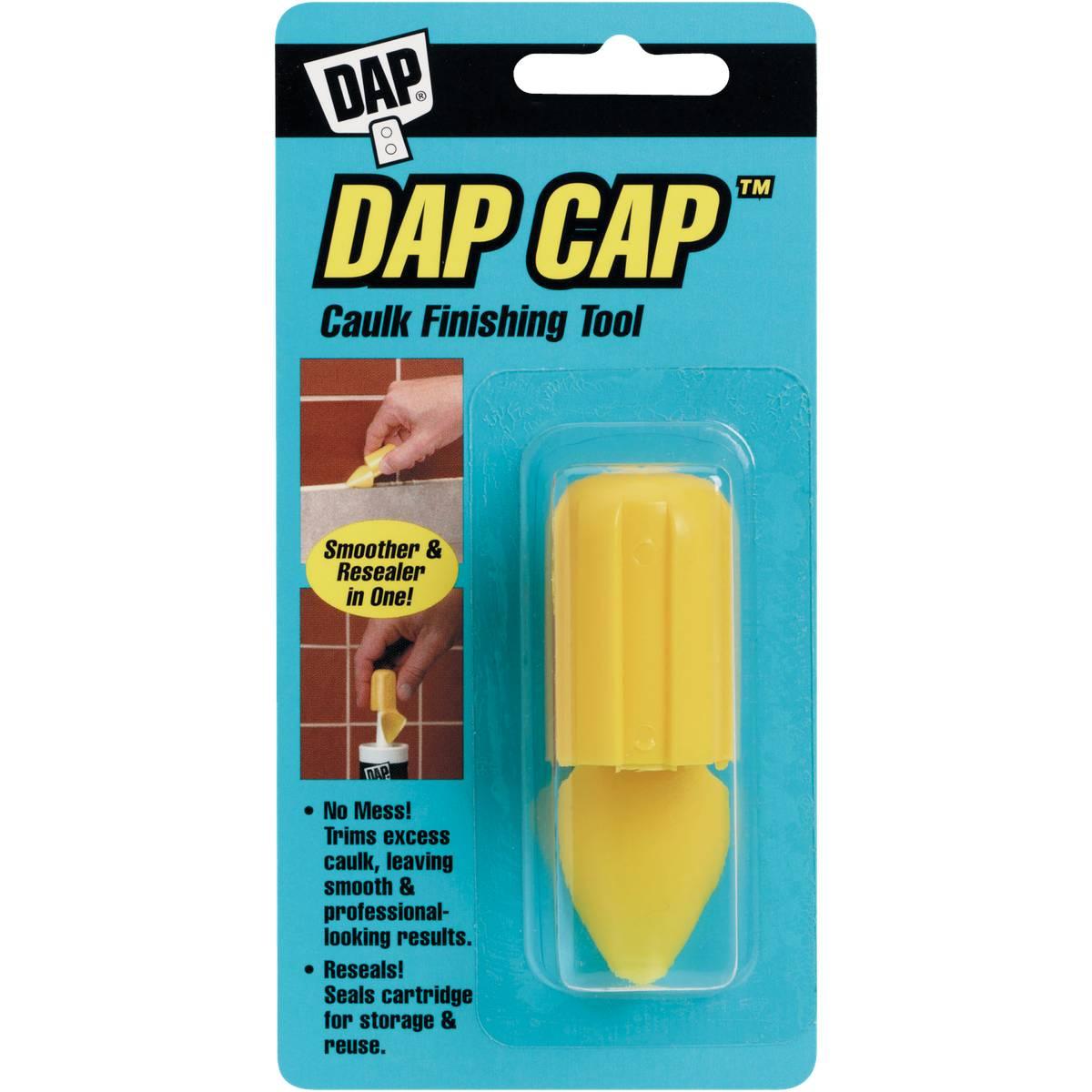 DAP 18570 Caulk Finishing Tool, 3 in L, 1-1/2 in W, Plastic, Yellow