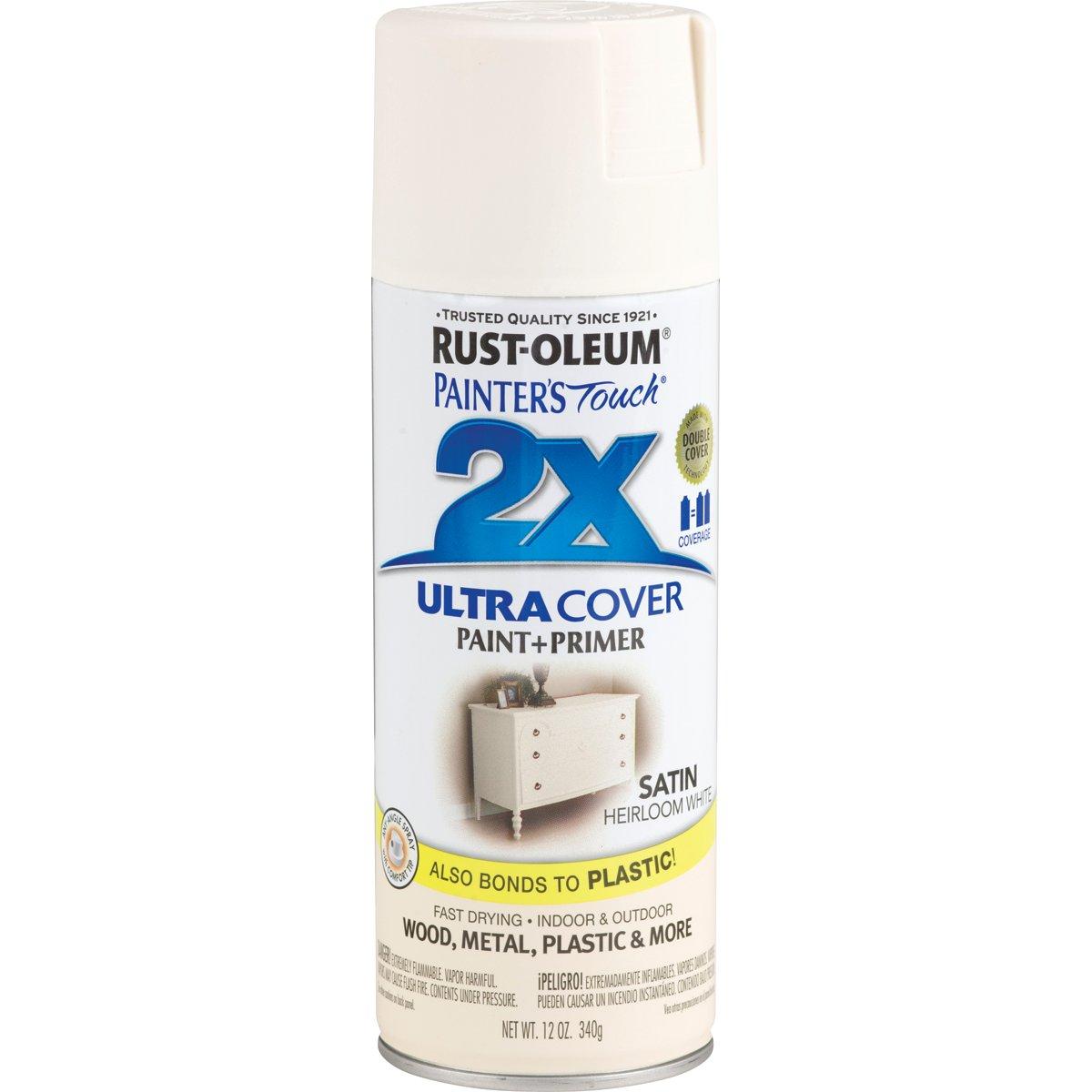 Rust-Oleum Painter's Touch 2X Ultra Cover 334071 Spray Paint, 12 oz Aerosol Can, Exterior, Interior, Oil Base, 1/PK