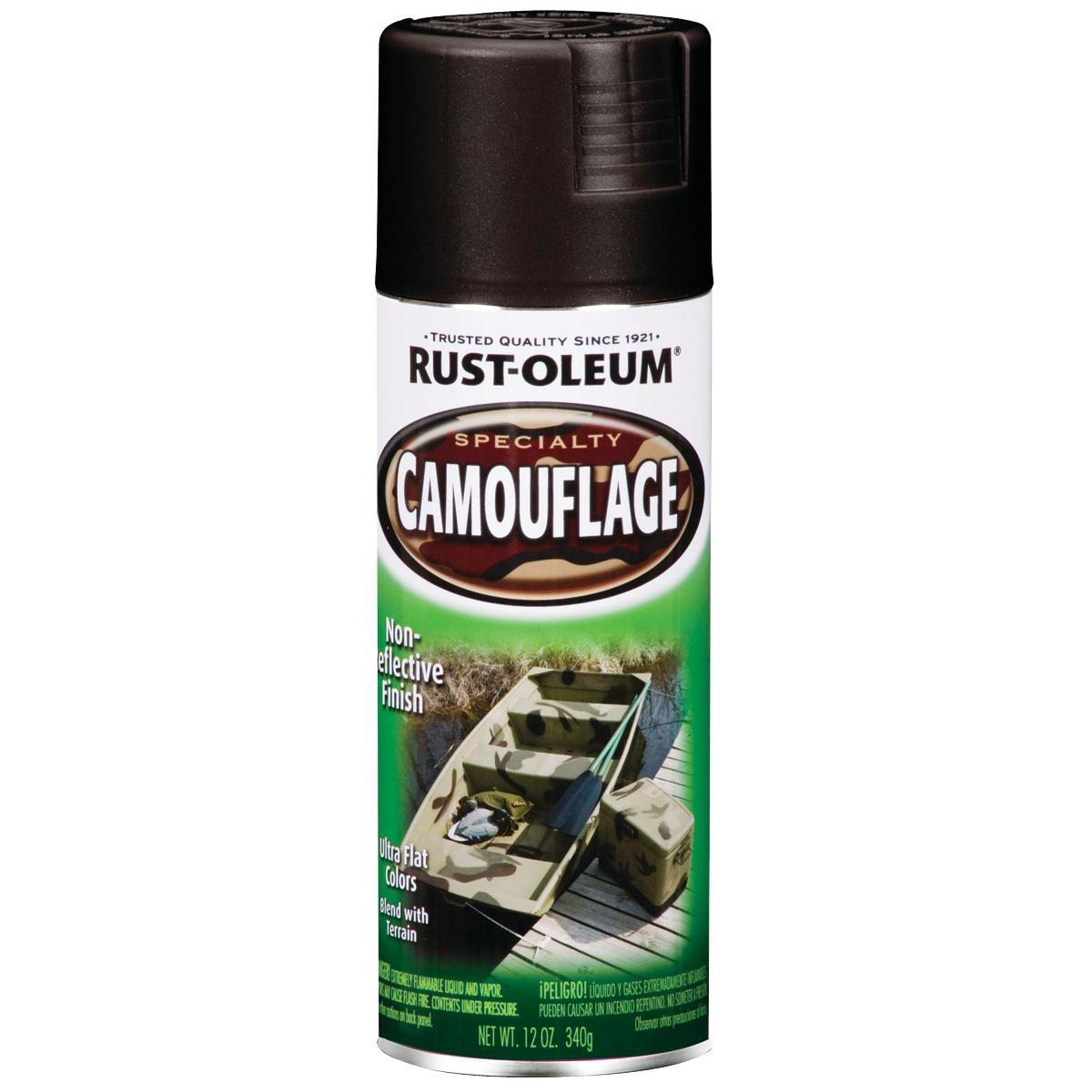 Specialty 1916830 Camouflage Spray Paint, Ultra Flat, Black, 12 oz Can