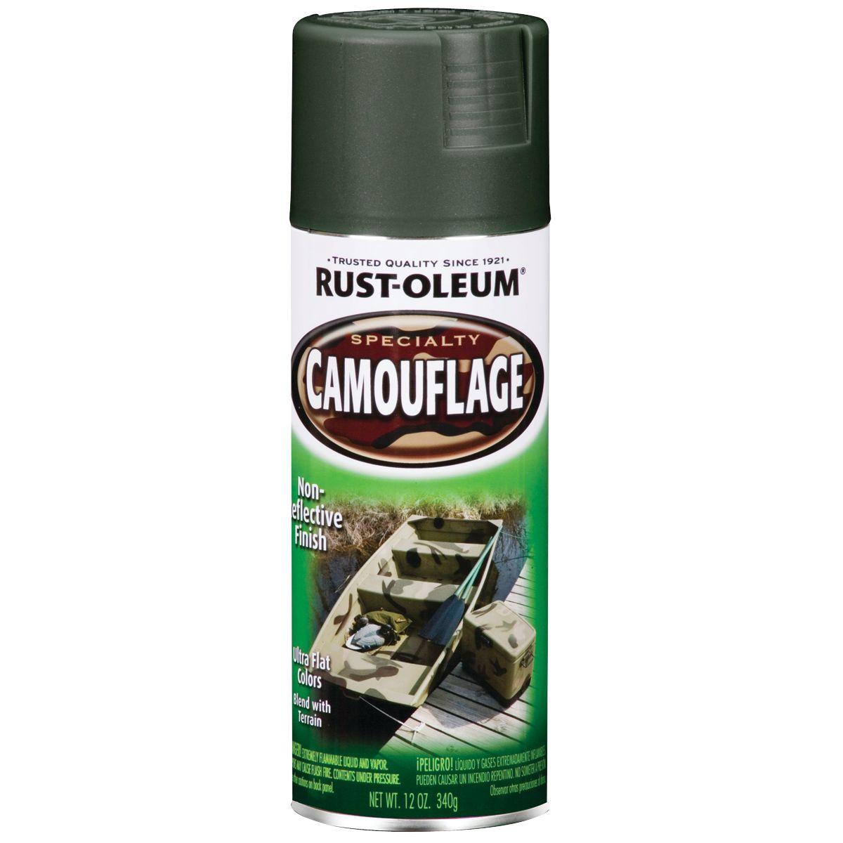 Specialty 1919830 Camouflage Spray Paint, Ultra Flat, Deep Forest Green, 12 oz Can