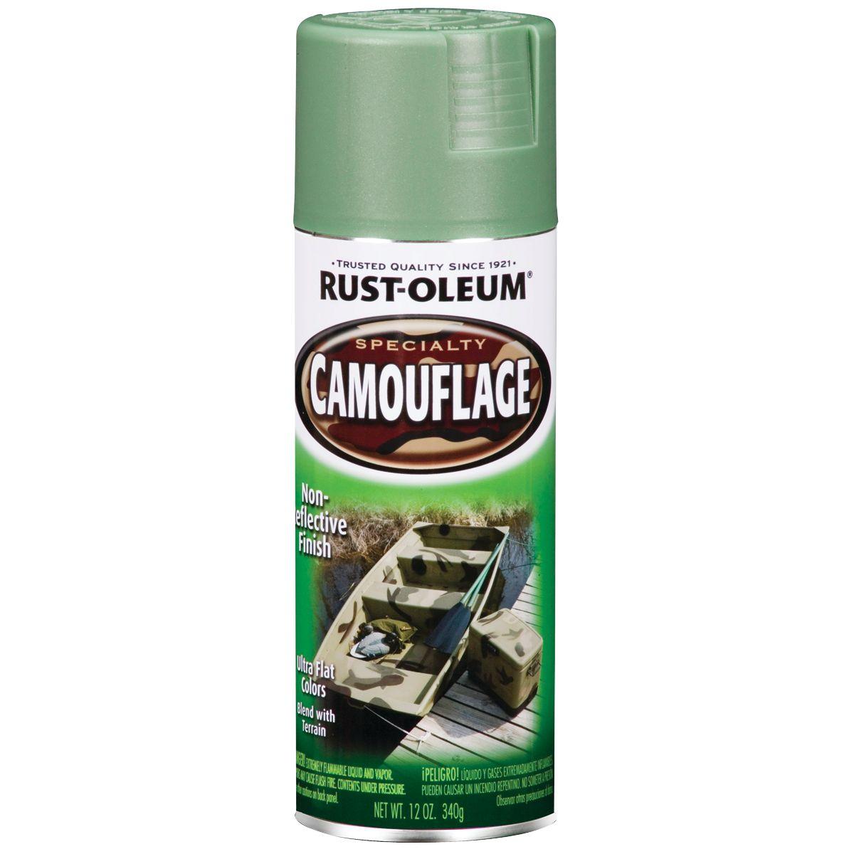 Specialty 1920830 Camouflage Spray Paint, Ultra Flat, Army Green, 12 oz Can