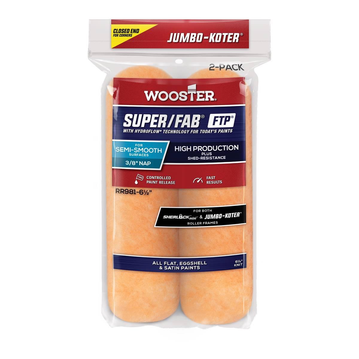 6-1/2-in x 3/8-in Super/Fab FTP Jumbo-Koter Roller Covers 2 Pack