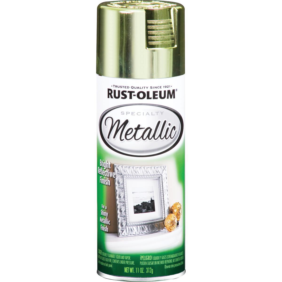 Rust-Oleum 1936830 Spray Paint, Metallic, Brass, 11 oz Can