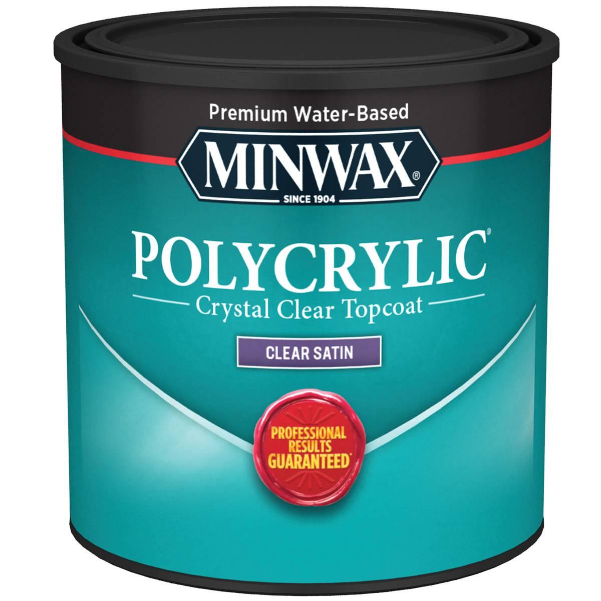 1/2-Pt Polycrylic Satin Water-Based Clear Finish