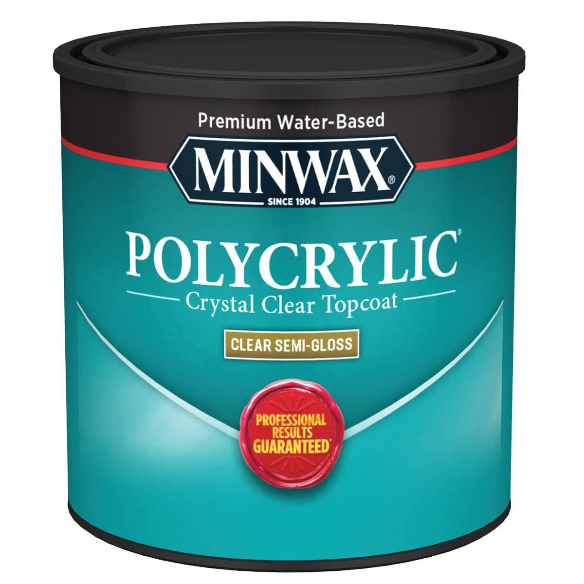 1/2-Pt Polycrylic Semi Gloss Water-Based Clear Finish