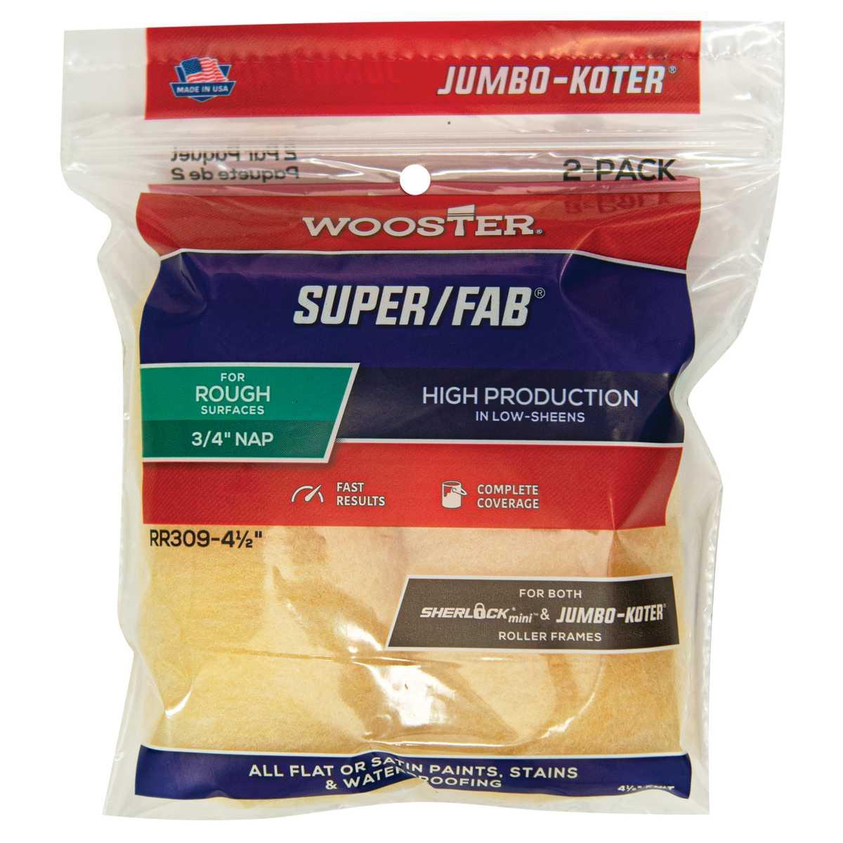 3/4-in Super/Fab Jumbo-Koter Mini Roller Cover 2-Pack