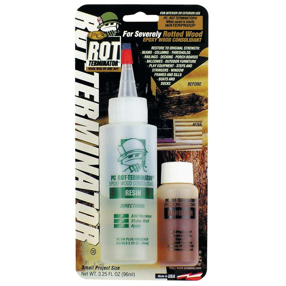 Protective Coating 350614 Wood Hardener, Liquid, Amber/Colorless, 3.25 oz, Bottle
