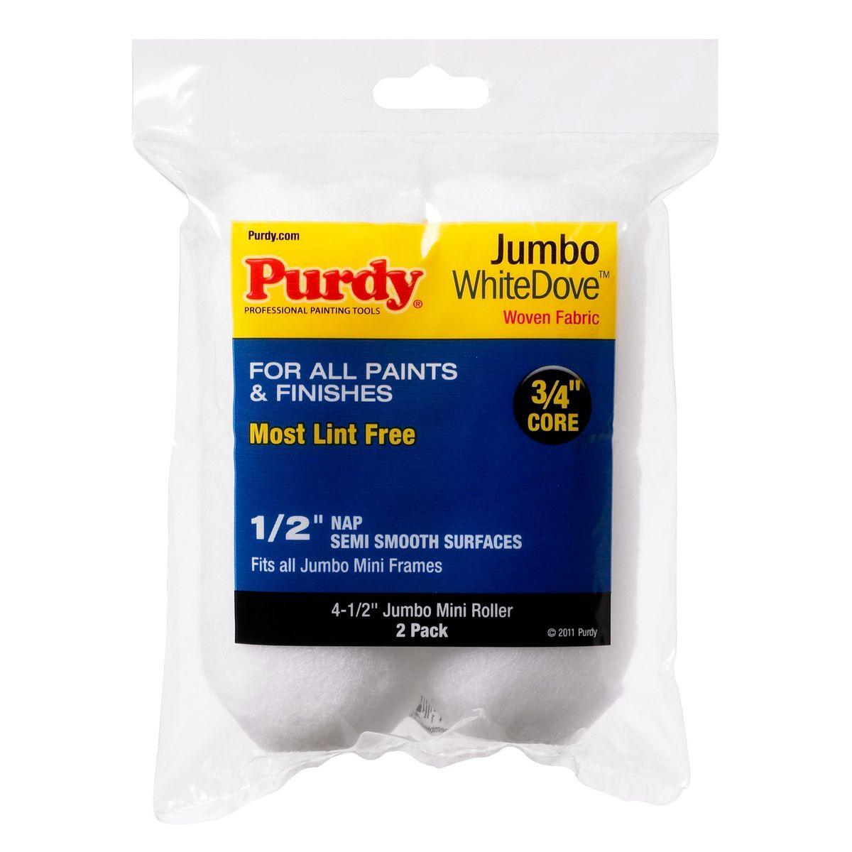 4-1/2-in x 1/2-in Jumbo White Dove Roller Cover