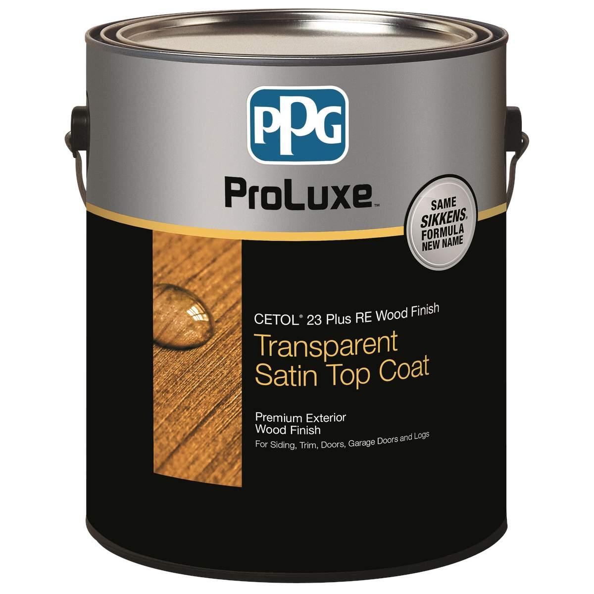 ProLuxe SIK43 SIK4307701 Top Coat Transparent RE Wood Finish, Satin, Cedar, Liquid, 1 gal
