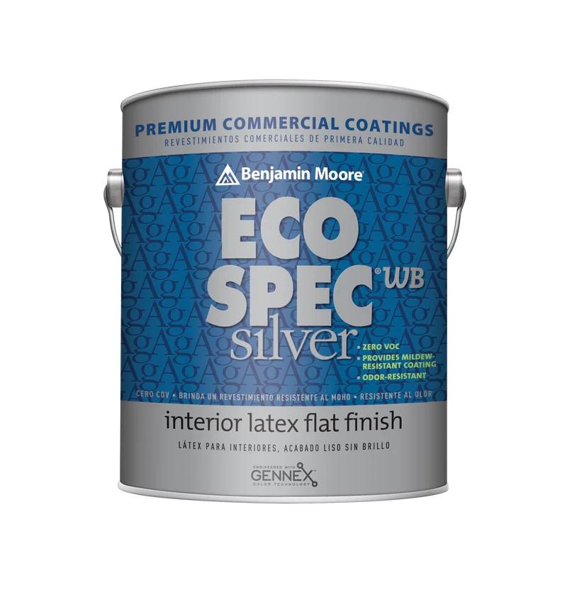 Eco Spec WB Silver Interior Latex Flat Paint 1 Gallon