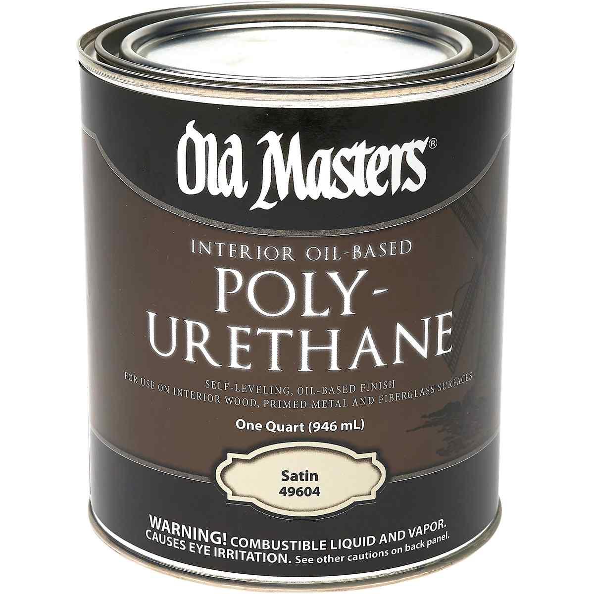 Old Masters 49604 Polyurethane, Liquid, Clear, 1 qt, Can