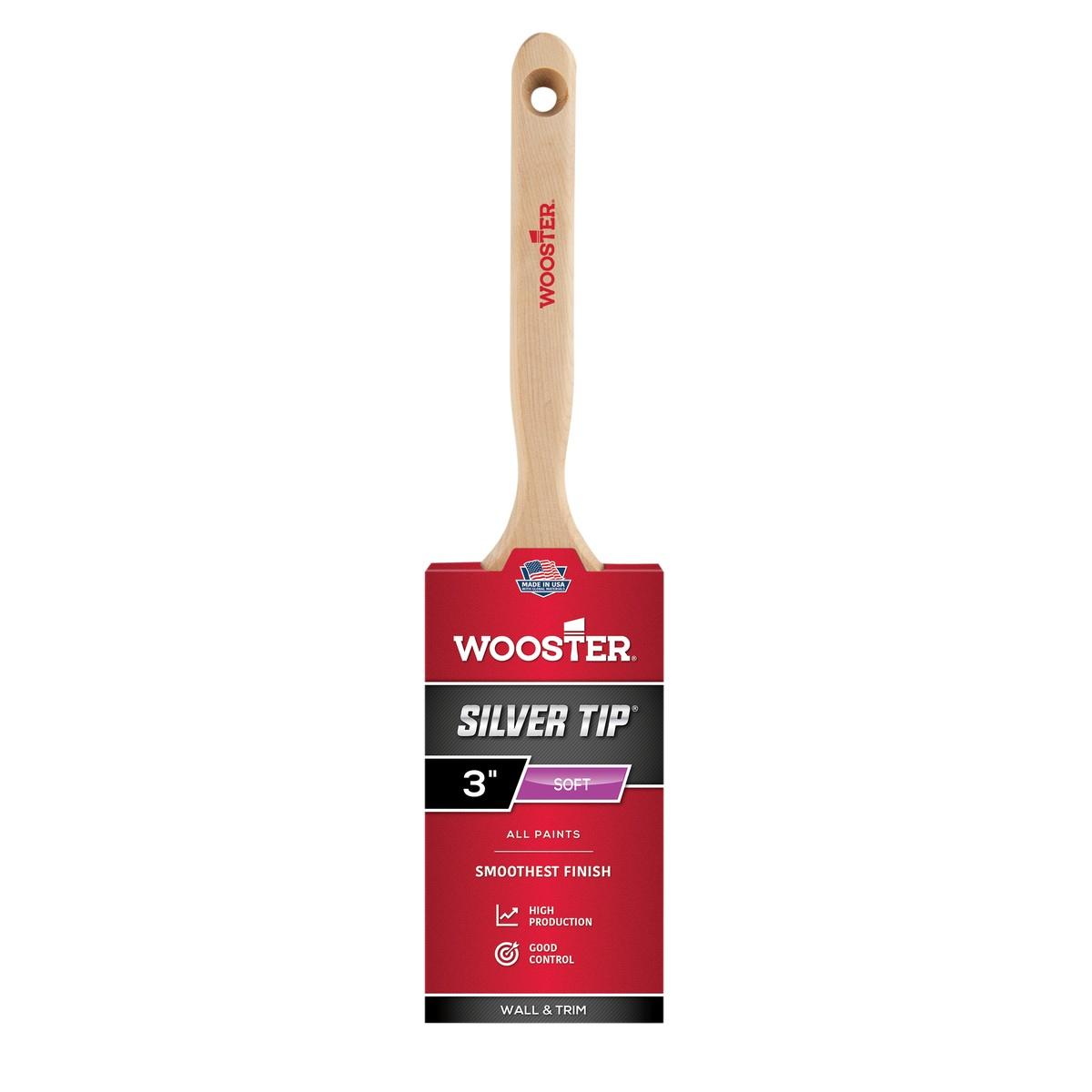 3-in Silver Tip Flat Sash Paint Brush