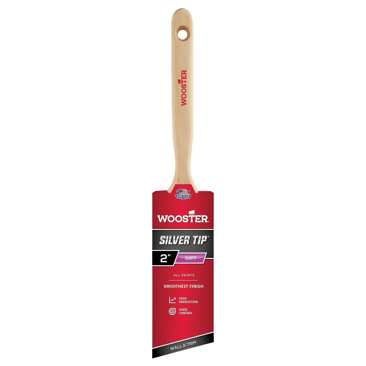 Silver Tip 2-in Angle Sash Paint Brush with Birch Hardwood Handle