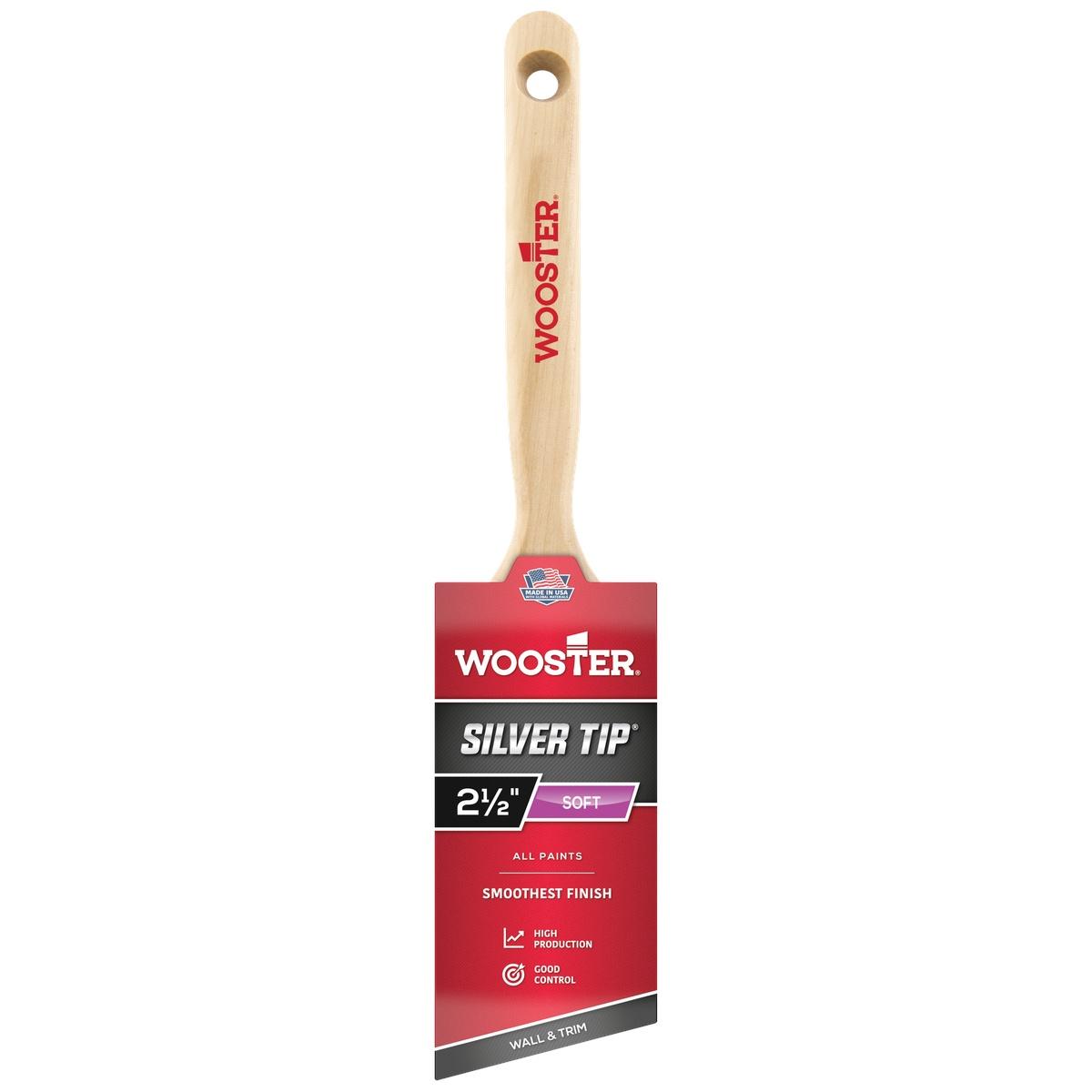 Silver Tip 2-1/2-in Angle Sash Paint Brush with Birch Hardwood Handle