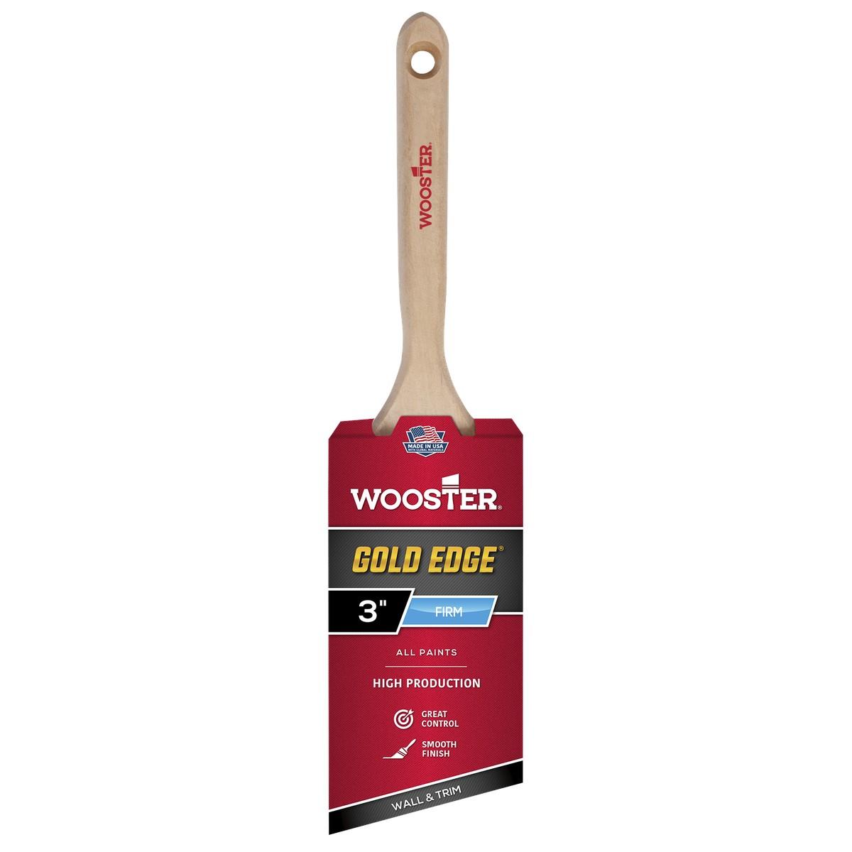 3-in Gold Edge Firm Angle Sash Paint Brush
