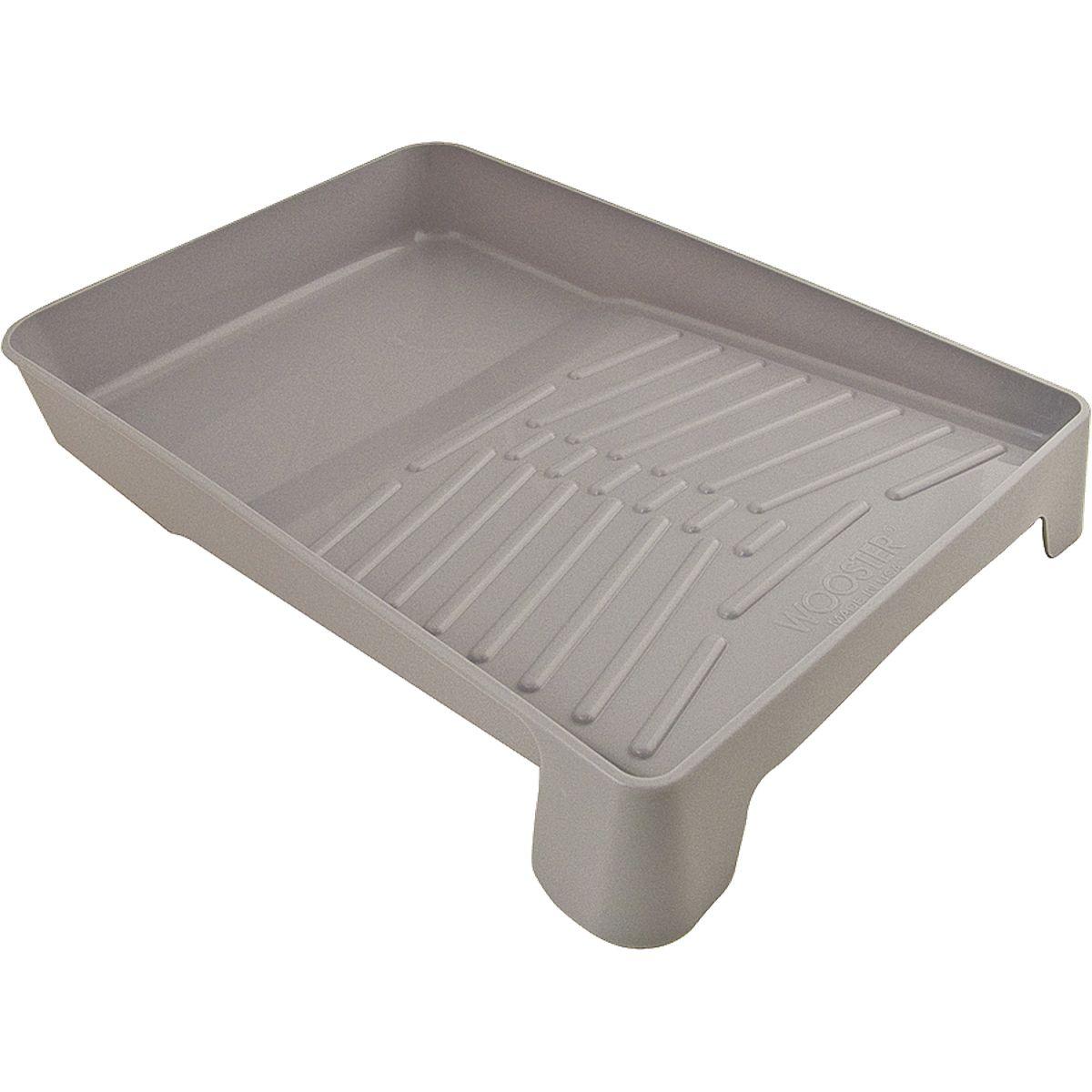 16-1/2 in x 11 in Plastic Paint Roller Tray Gray 1 qt Capacity