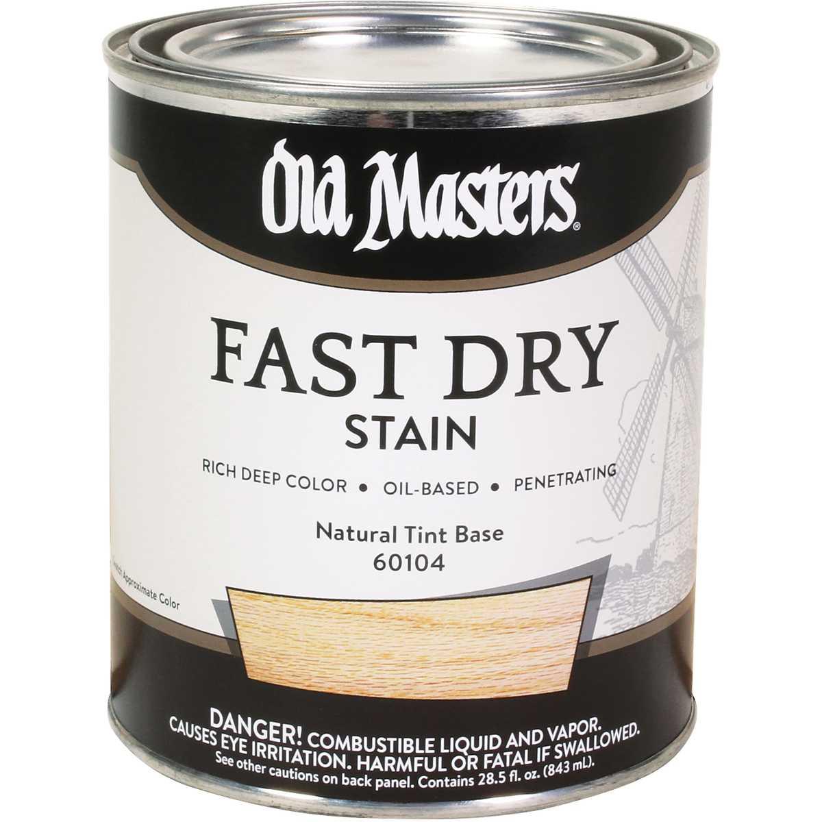 Old Masters 60104 Fast Dry Stain, Natural, Liquid, 1 qt
