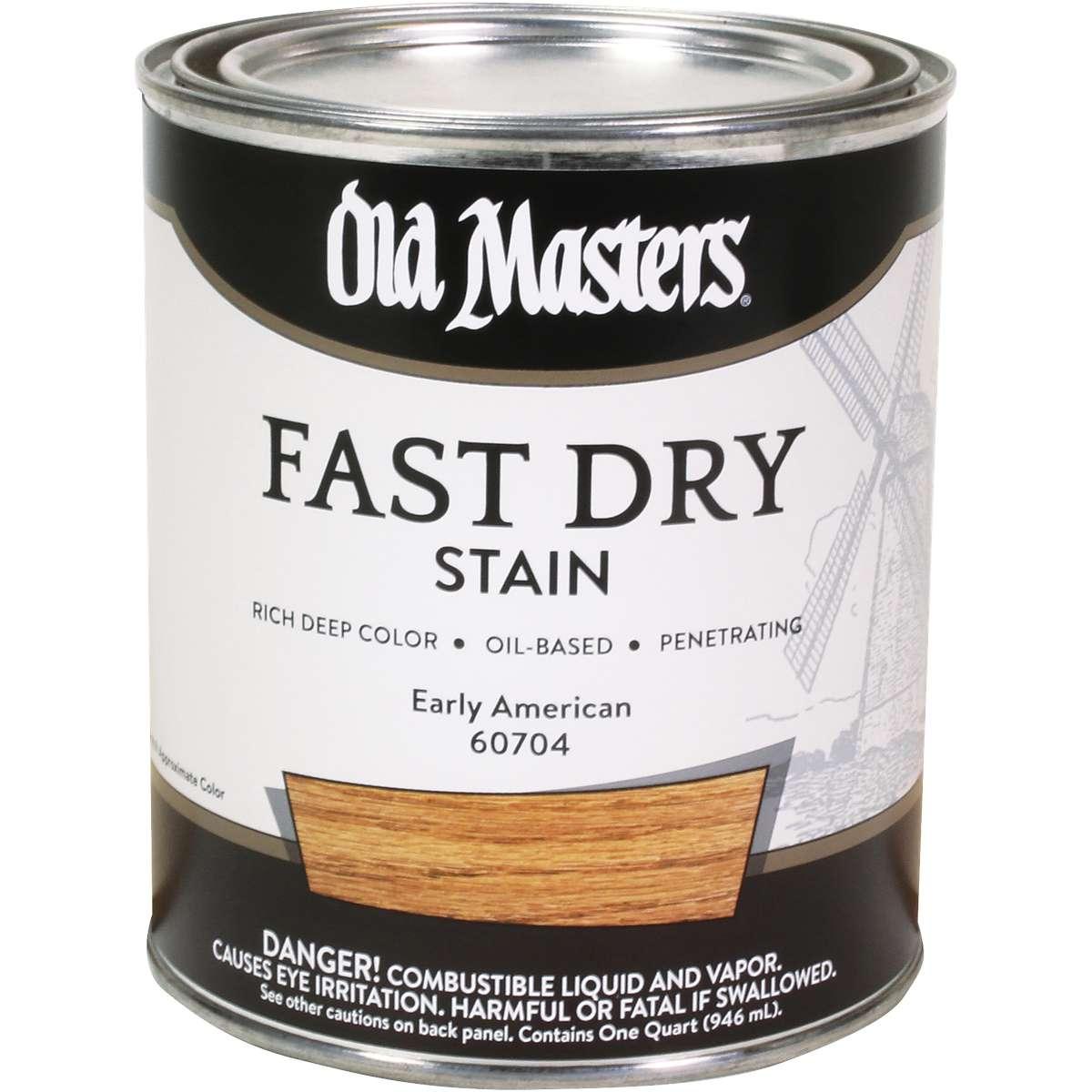 Old Masters 60704 Fast Dry Stain, Early American, Liquid, 1 qt