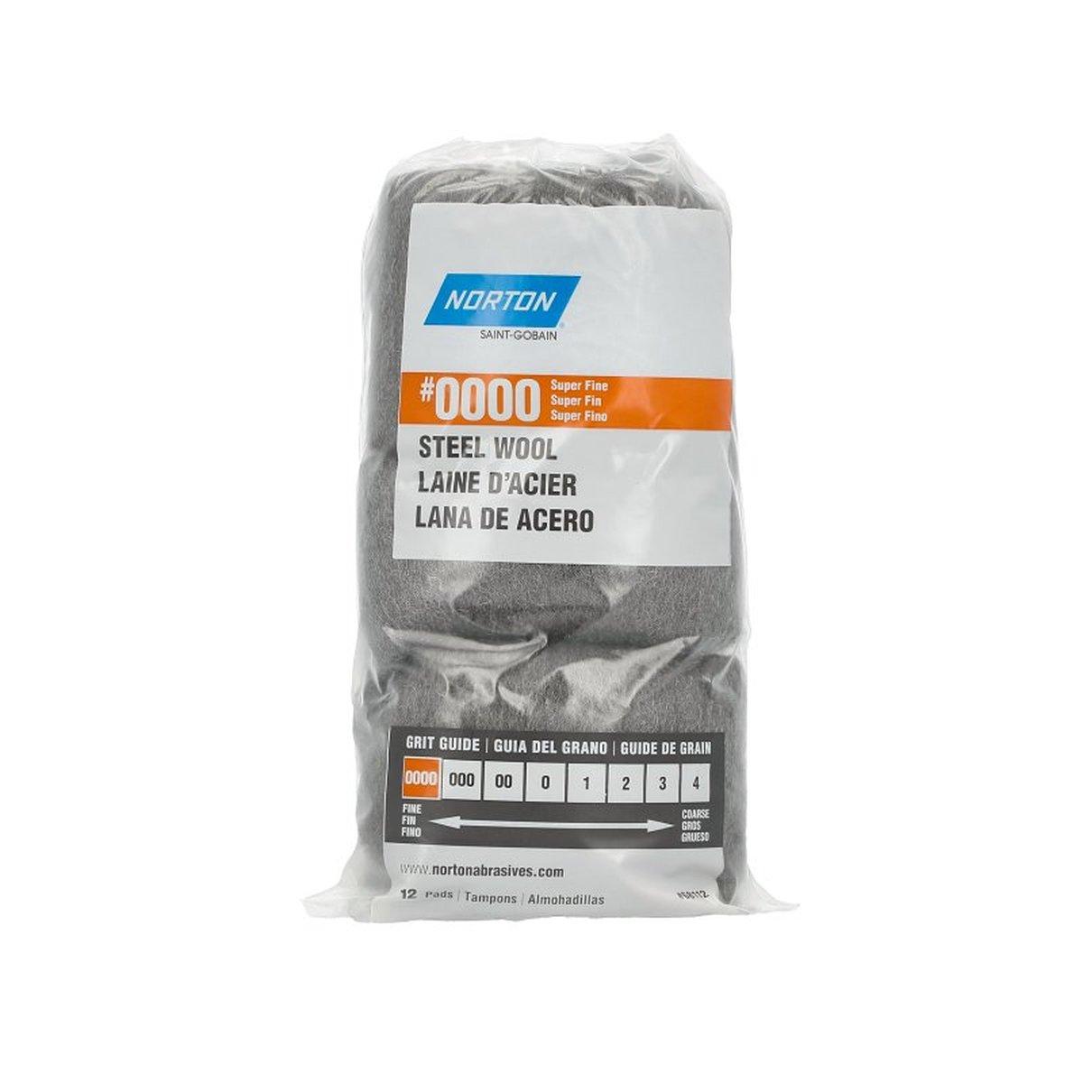 Norton Steel Wool 0000 SuperFine12Pk 68112