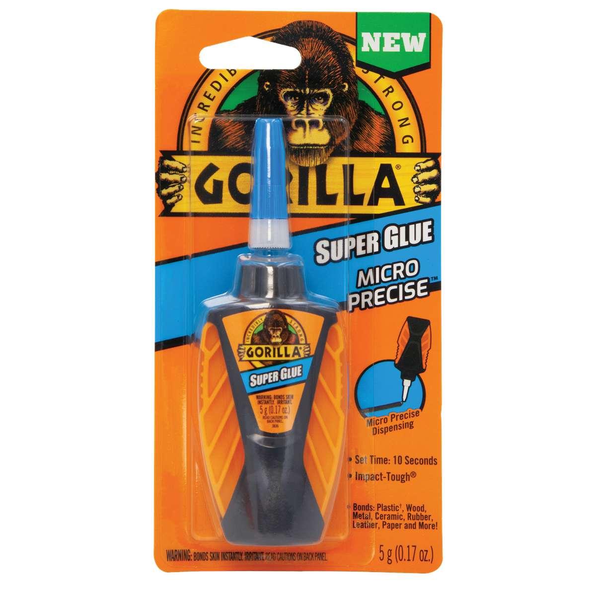 Gorilla 6770002 Super Glue, Liquid, Irritating, Clear, 0.17 oz Bottle