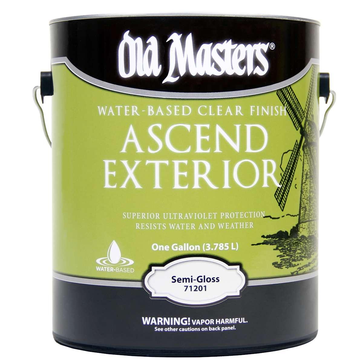 Old Masters Ascend Exterior 71201 Exterior Finish, Semi-Gloss, Liquid, 1 gal