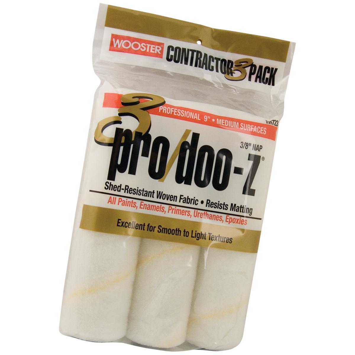 9-in x 3/8-in Nap Pro Doo-Z Roller Cover 3-Pack