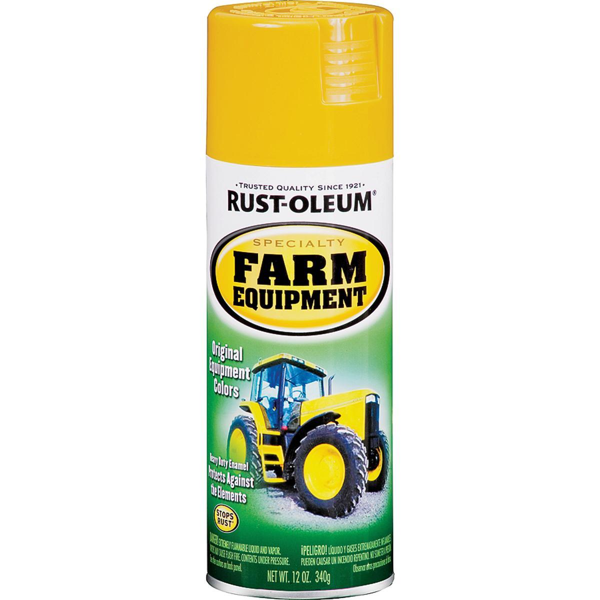 Rust-Oleum 7449830 Enamel Spray Paint, Gloss, Caterpillar Yellow, 12 oz Can