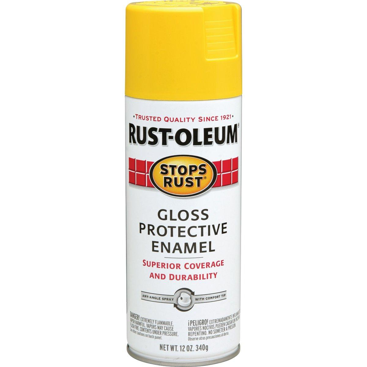 Stops Rust 7747830 Rust Preventative Spray Paint, Gloss, Sunburst Yellow, 12 oz Can