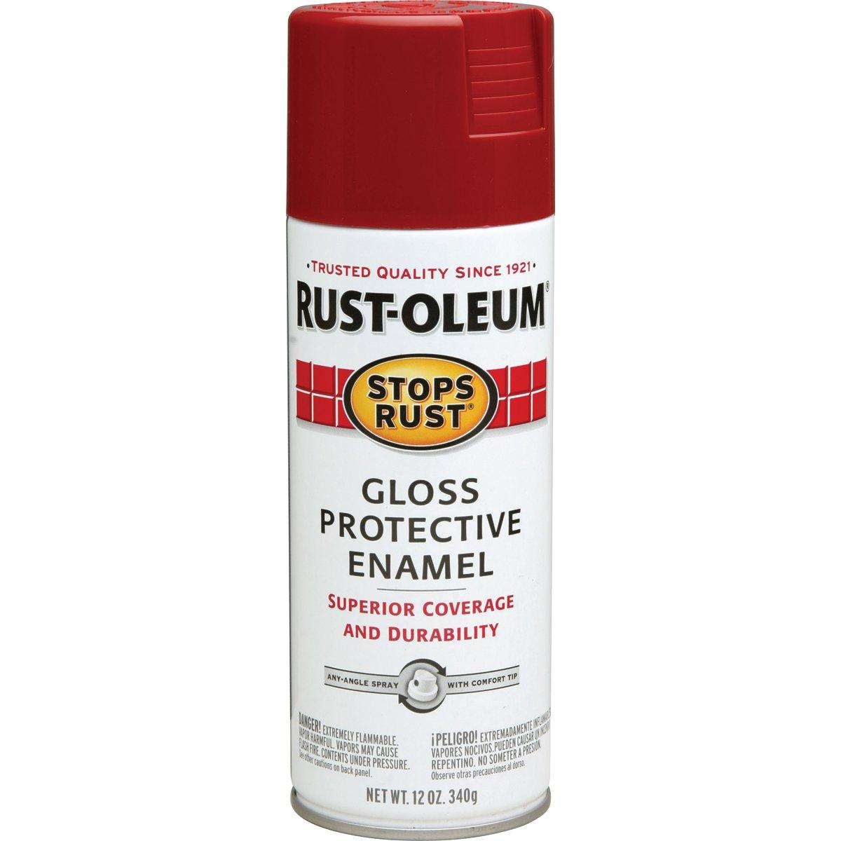 Stops Rust 7765830 Rust Preventative Spray Paint, Gloss, Regal Red, 12 oz Can