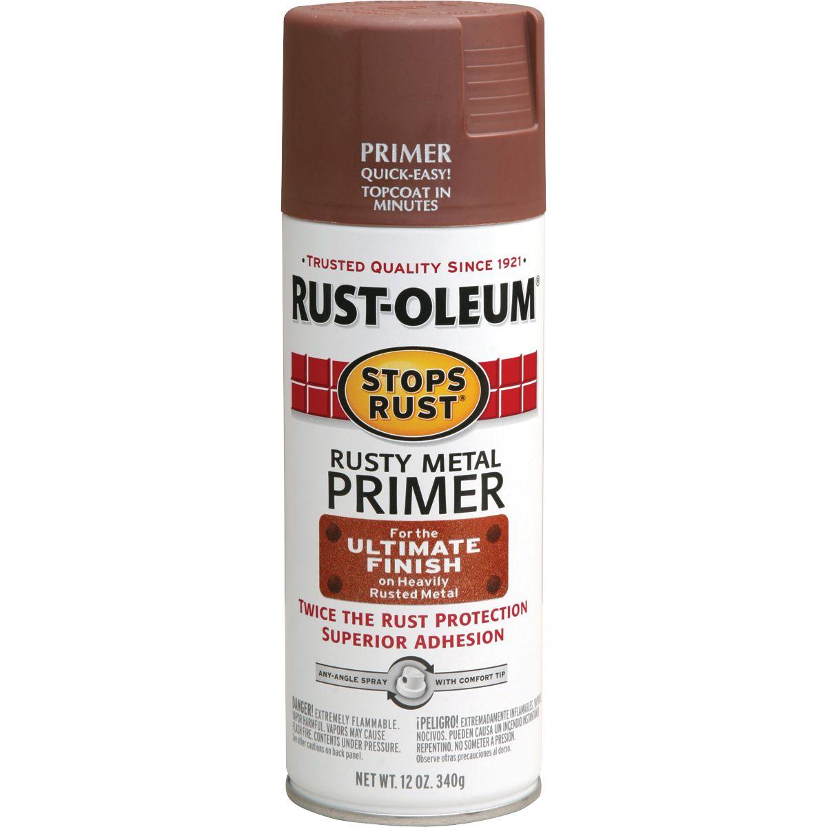 Rust-Oleum 7769830 Primer, Rusty Metal, Flat/Matte, 12 oz