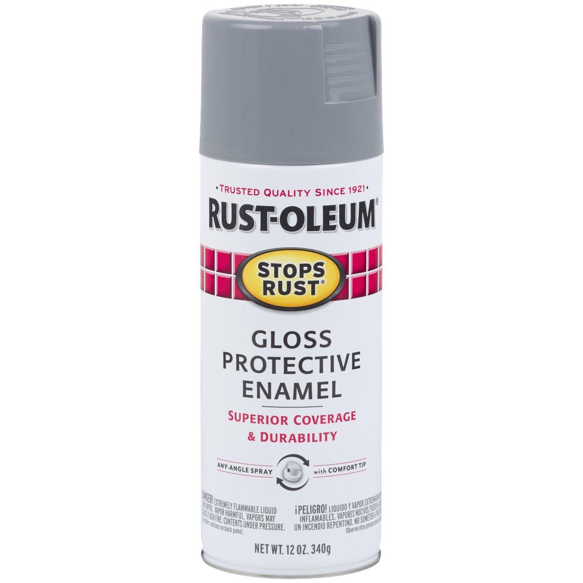 Stops Rust 7786830 Rust Preventative Spray Paint, Gloss, Smoke Gray, 12 oz Can