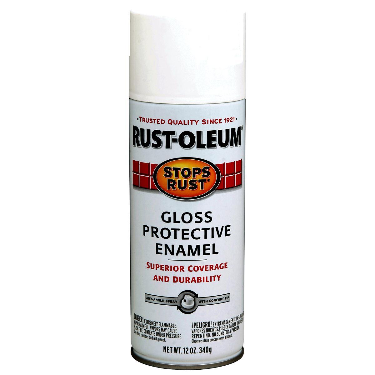 Stops Rust 7792830 Rust Preventative Spray Paint, Gloss, White, 12 oz Can