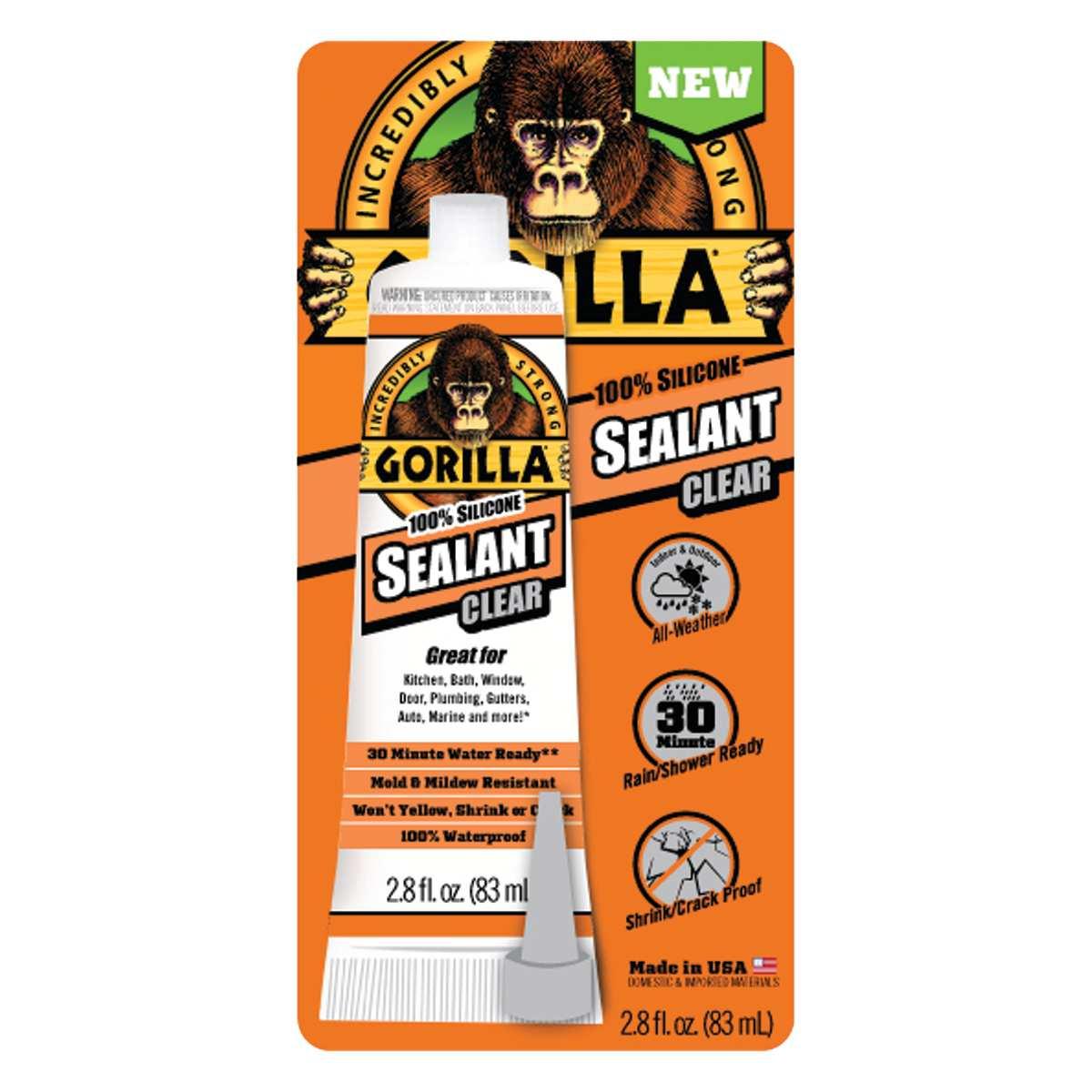 Gorilla 8090002 Sealant, Clear, -40 to 350 deg F, 2.8 oz Tube